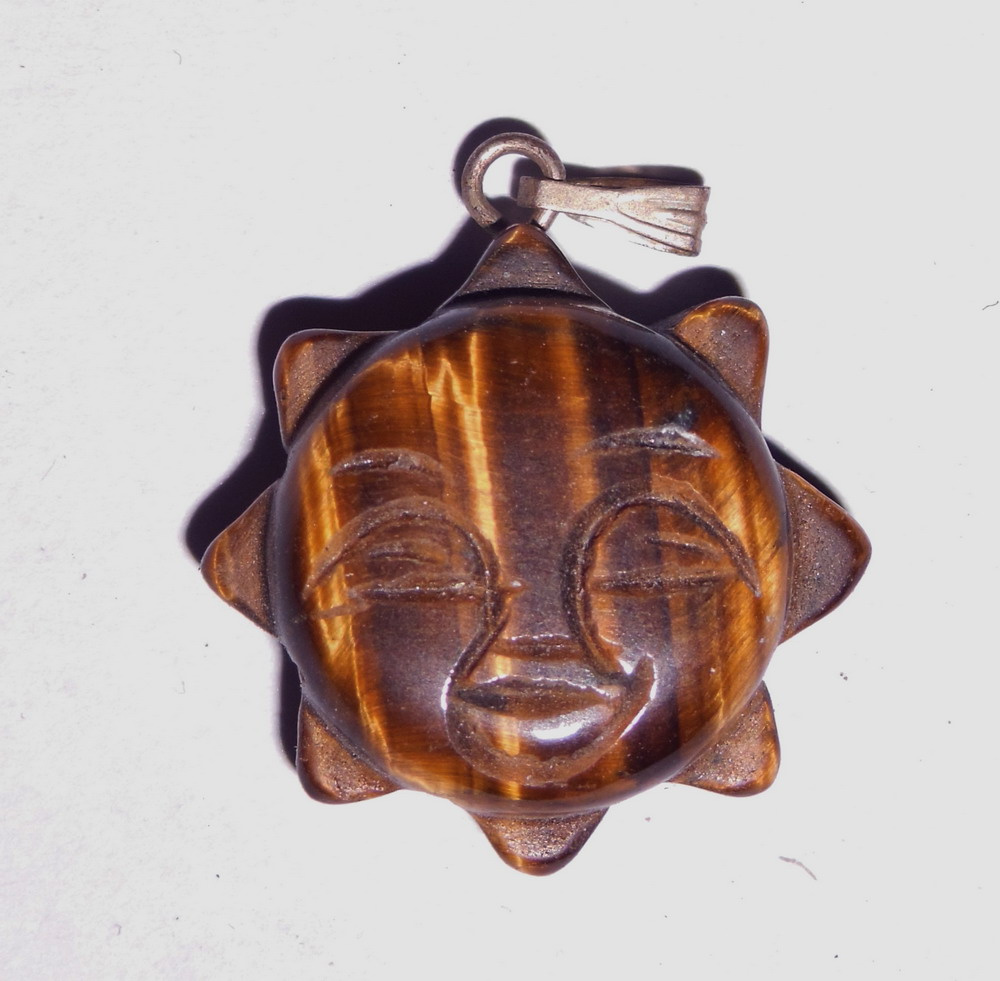 Gemstone Crystal Jewelry Sunface Carving<Esb01519>